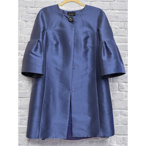 Luisa Spagnoli Women's Blue Designer Overcoat (IT 42) & Floral Cutout Dress (Sm)